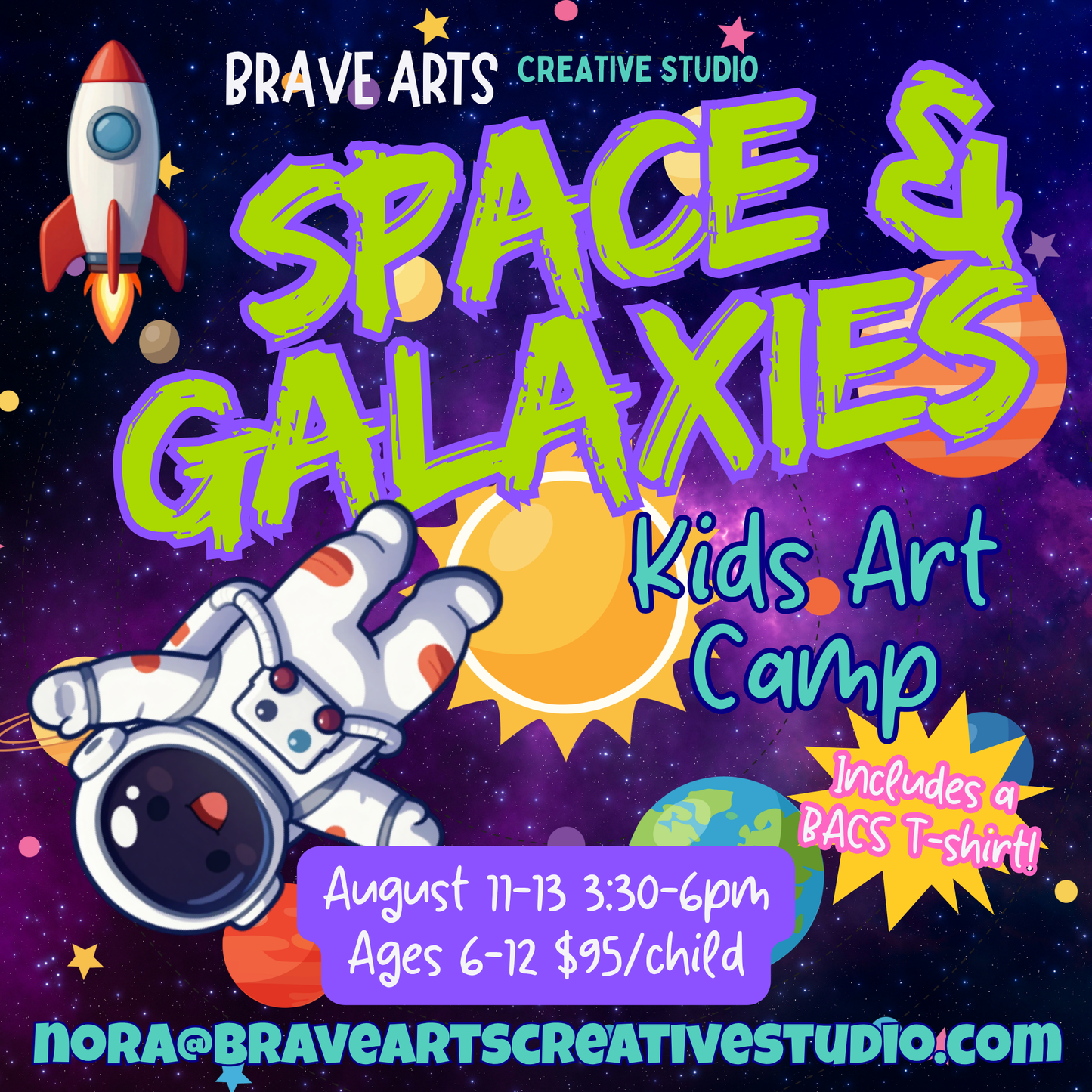 Space & Galaxies Kids Art Camp